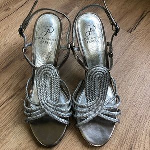 Adrianna Papell Silver High Heels